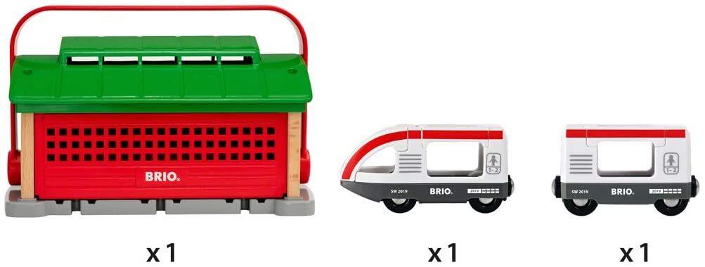 BRIO - Train Garage with Handle 3 Pcs - Baby Harbour