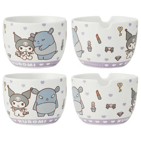 Skater - Ceramic Bowl and Bamboo Chopsticks Set Kuromi