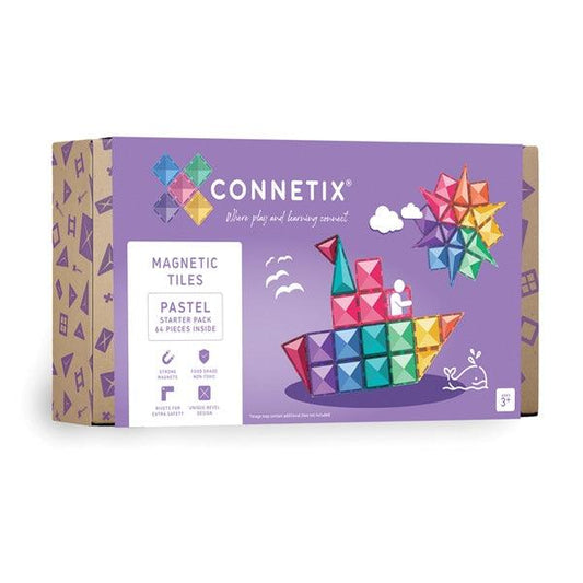 Connetix - Pastel Starter Pack 64 pc - Baby Harbour