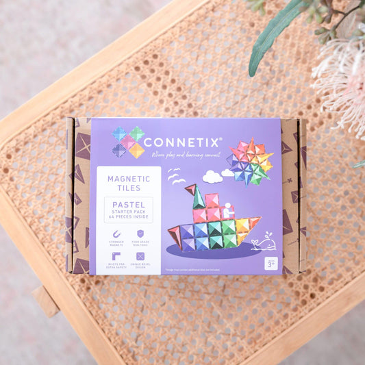 Connetix - Pastel Starter Pack 64 pc - Baby Harbour