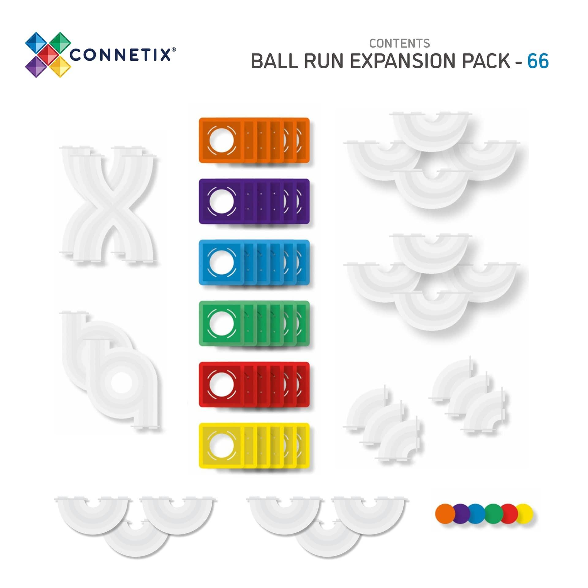 Connetix - Rainbow Ball Run Expansion Pack 66 pc - Baby Harbour