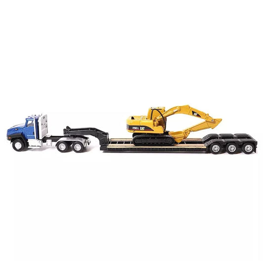 Cat - CT660 Cab Tractor & Lowboy With Excavator 1:87 Scale Diecast Vehicle