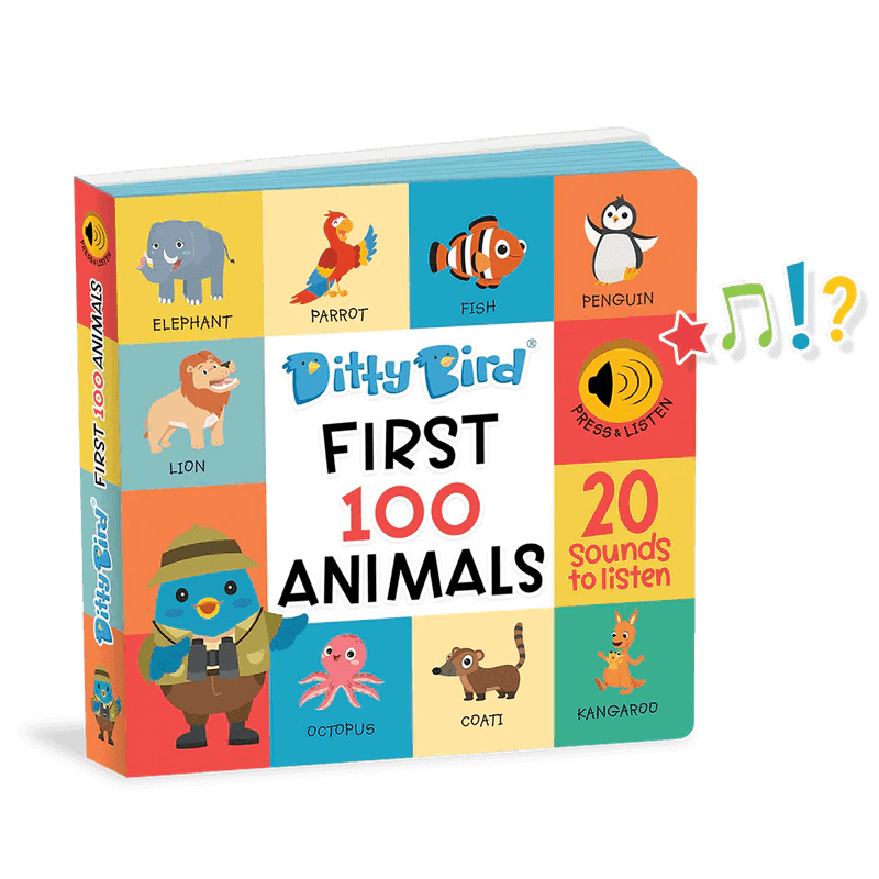 Ditty Bird - First 100 Animals Board Book - Baby Harbour