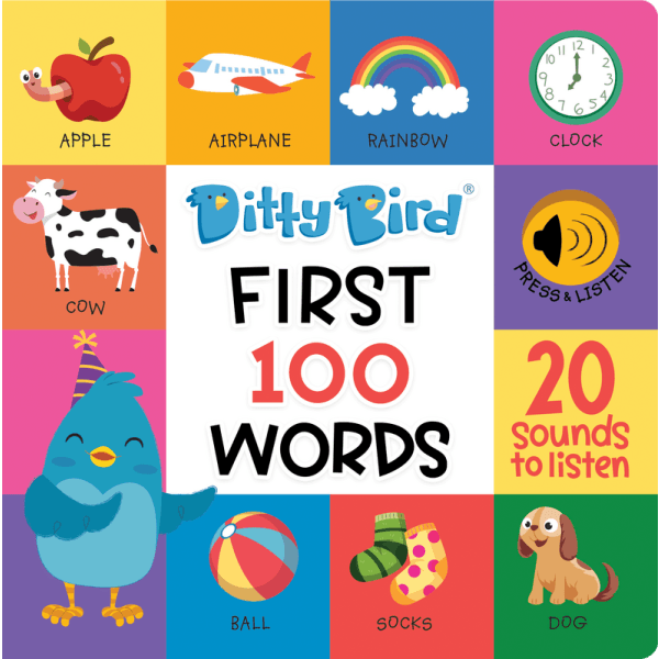 Ditty Bird - First 100 Words Board Book - Baby Harbour