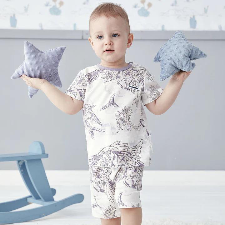 Domiamia - Bamboo Baby Short Sleeve Pajamas Set - Deer - Baby Harbour