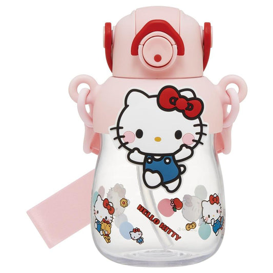 Skater - Straw Water Bottle with 3D Mascot 650mL Hello Kitty