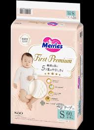 Merries - First Premium Nappies S 4-8kg 60pcs