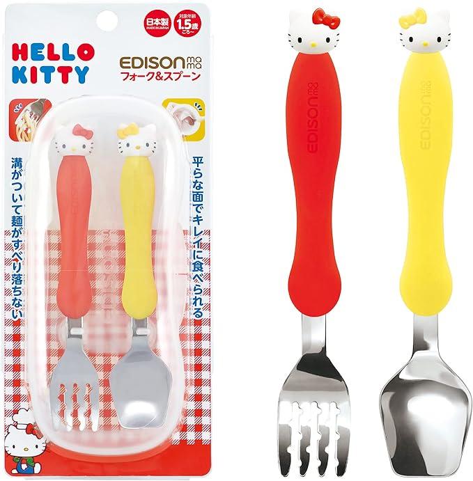 EDISONmama - Fork and Spoon Set with Case Hello Kitty - Baby Harbour