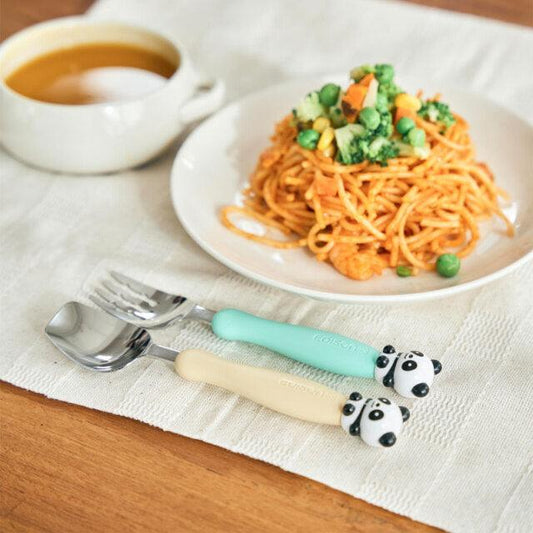 EDISONmama - Fork And Spoone Set Panda 3Y+ - Baby Harbour