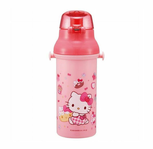 Skater - Antibacterial One-touch Water Bottle Hello Kitty Pink Dress 480ml