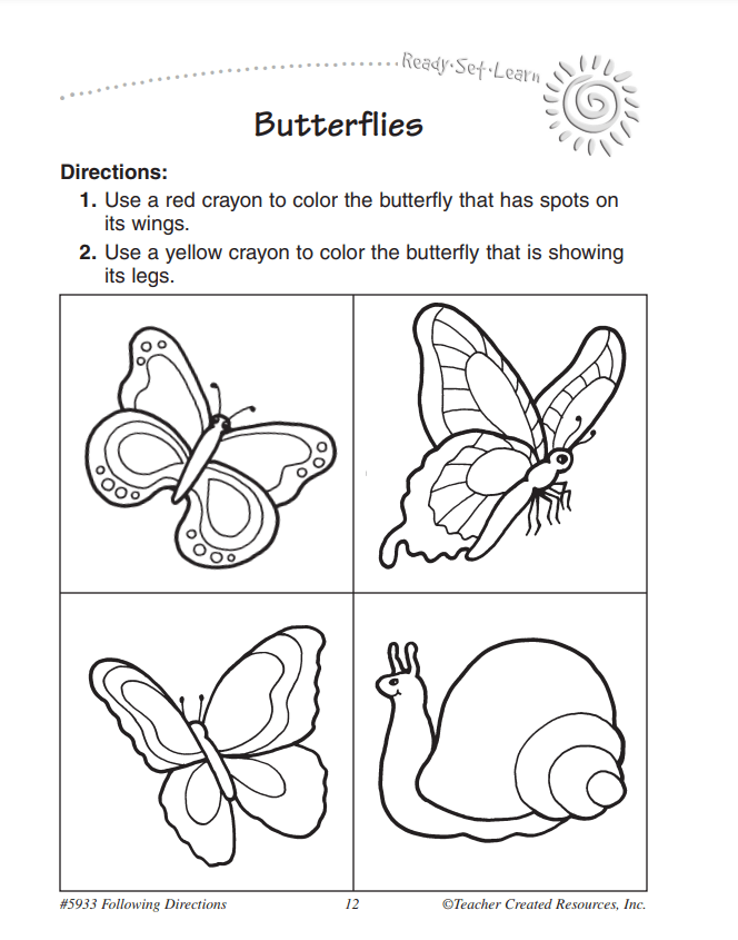 Following Directions Ready Set Learn Book - Grade K-1 - Baby Harbour