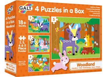 Galt - 4 Puzzles in a Box - Woodland - Baby Harbour