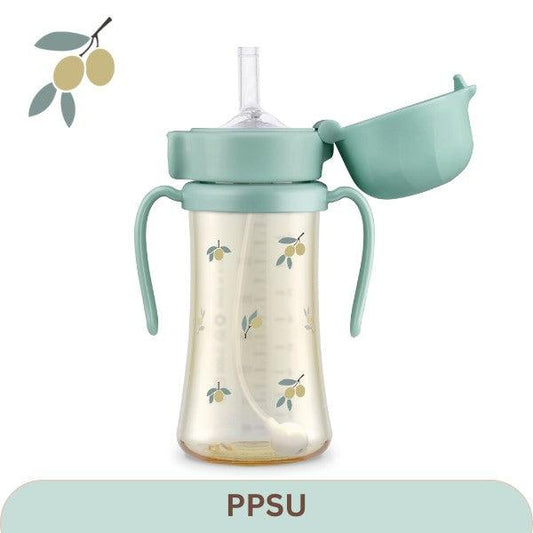 Grosmimi - Olive Edition PPSU Straw Cup 300ml - Baby Harbour