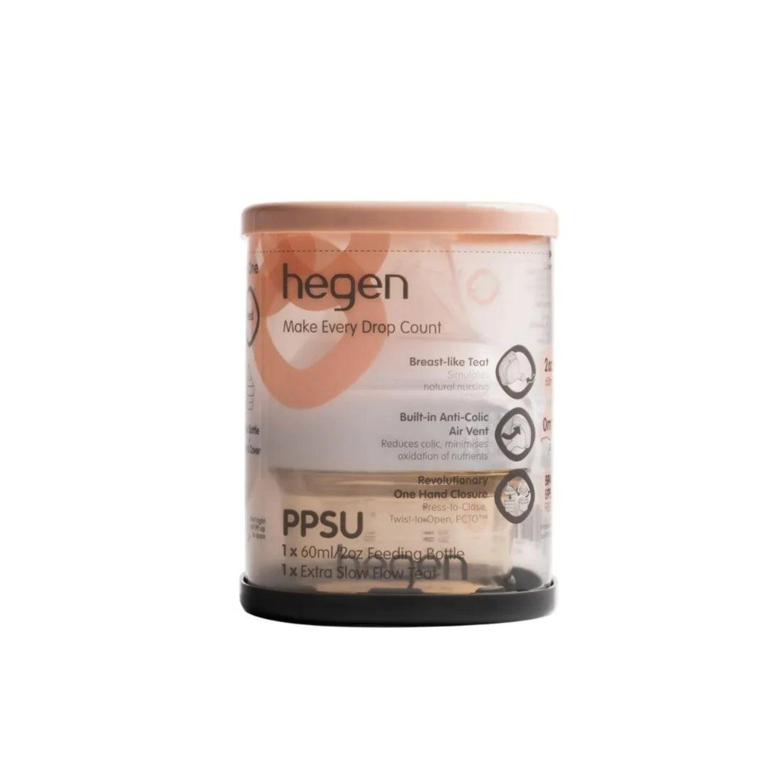 Hegen PCTO™ 60ml Feeding Bottle PPSU with Extra Slow Flow Teat (0 months) - Baby Harbour