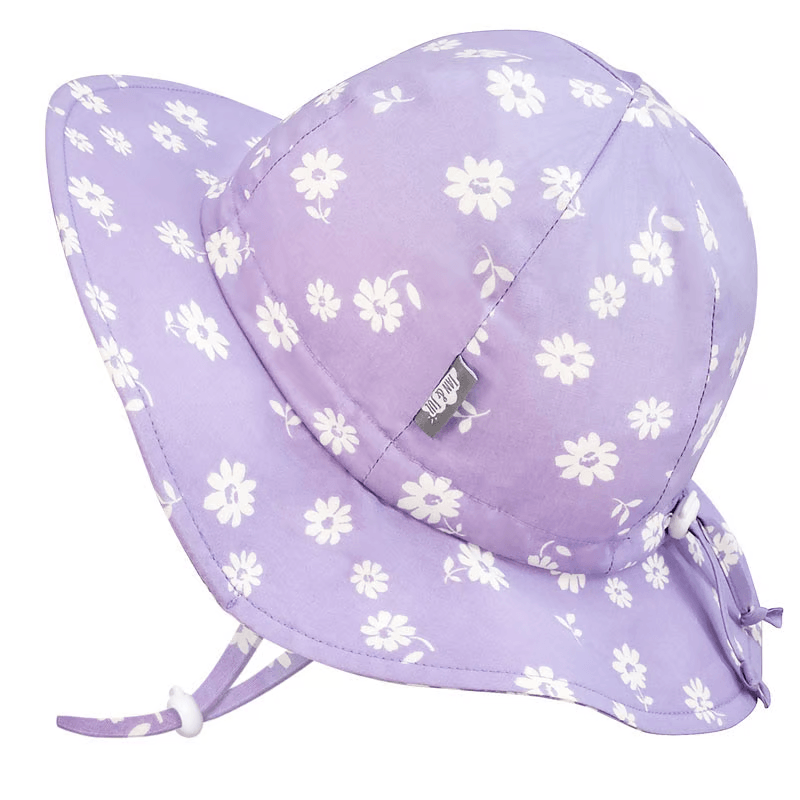 Jan Jul - Kids Cotton Floppy Hat Purple Daisy - Baby Harbour