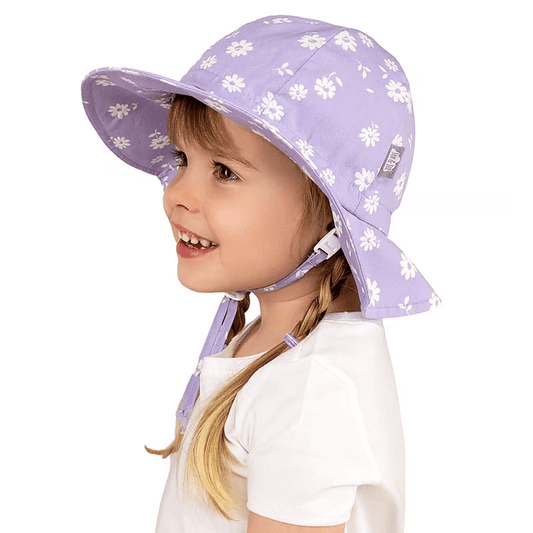 Jan Jul - Kids Cotton Floppy Hat Purple Daisy - Baby Harbour