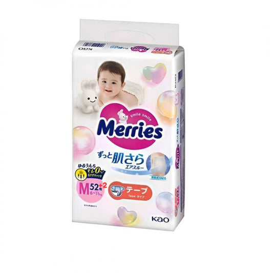 Merries - Nappies Bonus Pack M 6-11KG 52+2 PCS