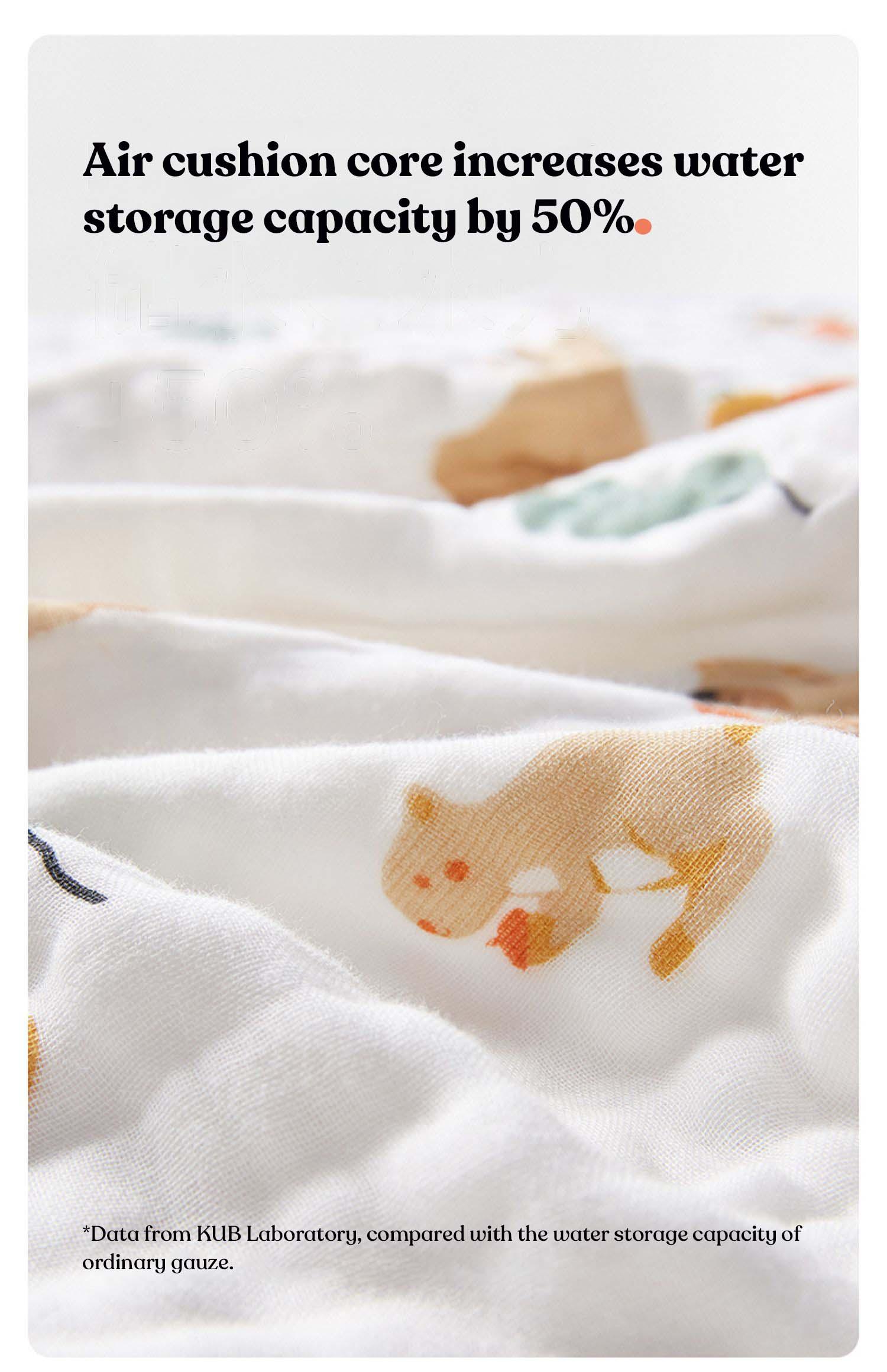 KUB - 6 Layers Super Soft Muslin Baby Towel Bear - Baby Harbour