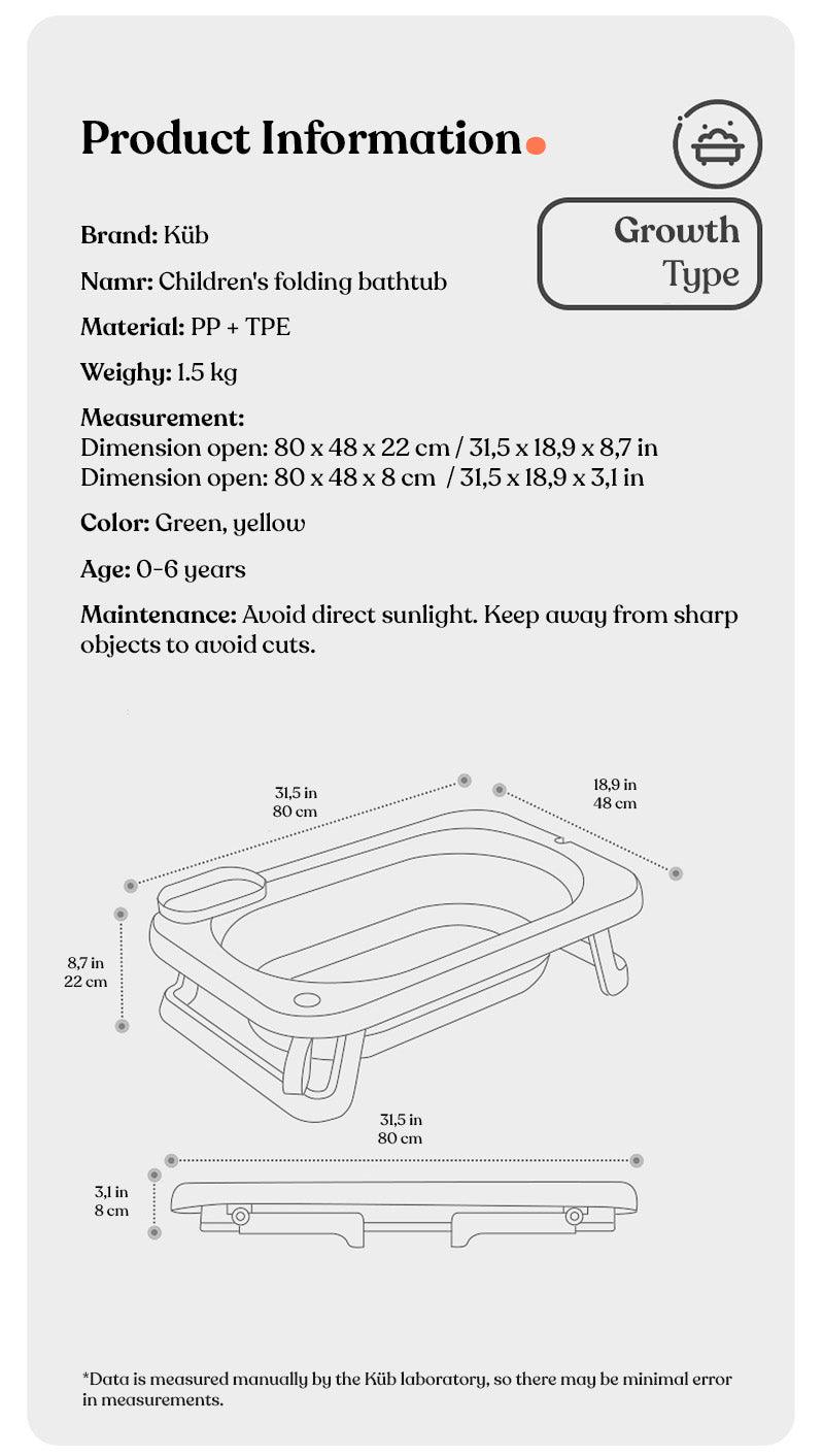 KUB - Foldable Bathtub With Cushion - Baby Harbour