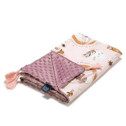 La Millou Light Blanket M 80*100CM Fly Me To The Moon Nude/French Lavender - Baby Harbour