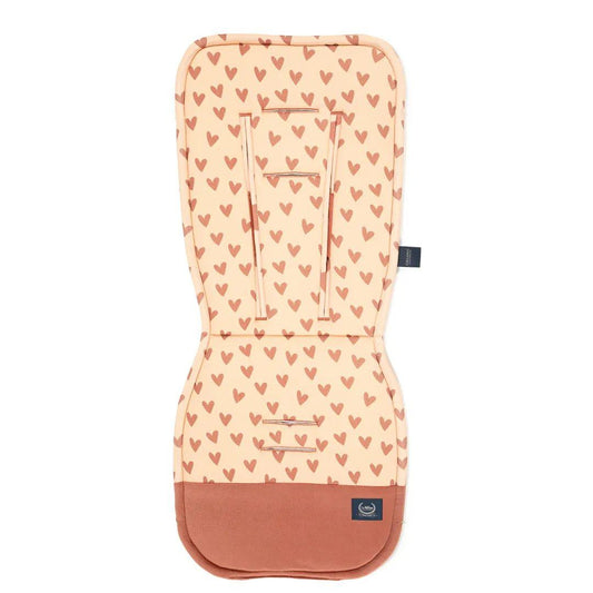 La Millou Stroller Pad Velvet Heartbeat Pink/Ginger - Baby Harbour