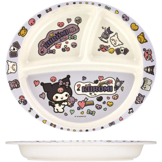 Skater - Kids Bamboo Divided Plate 430ml Kuromi
