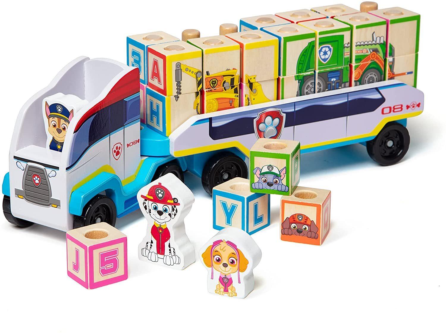 Melissa & Doug - Paw Patrol ABC Wooden Block Truck - Baby Harbour