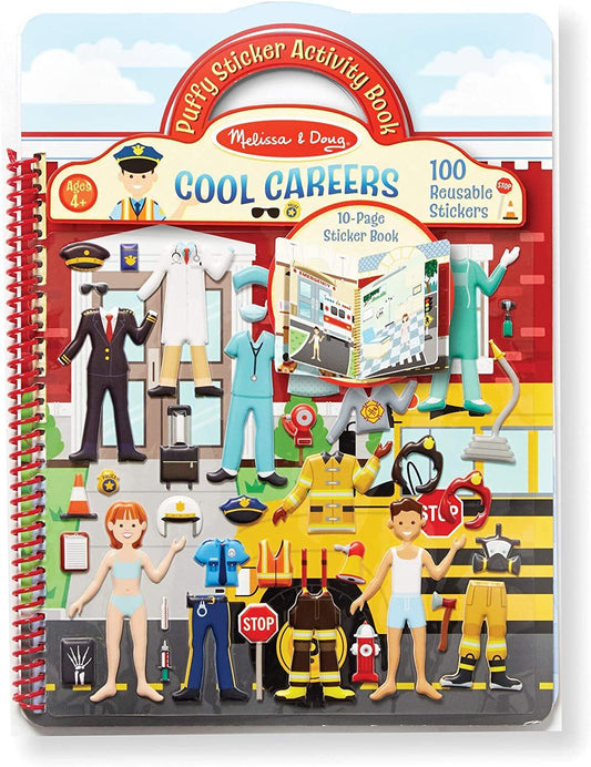 Melissa & Doug - Reusable Puffy Sticker Activity Book - Cool Careers - Baby Harbour