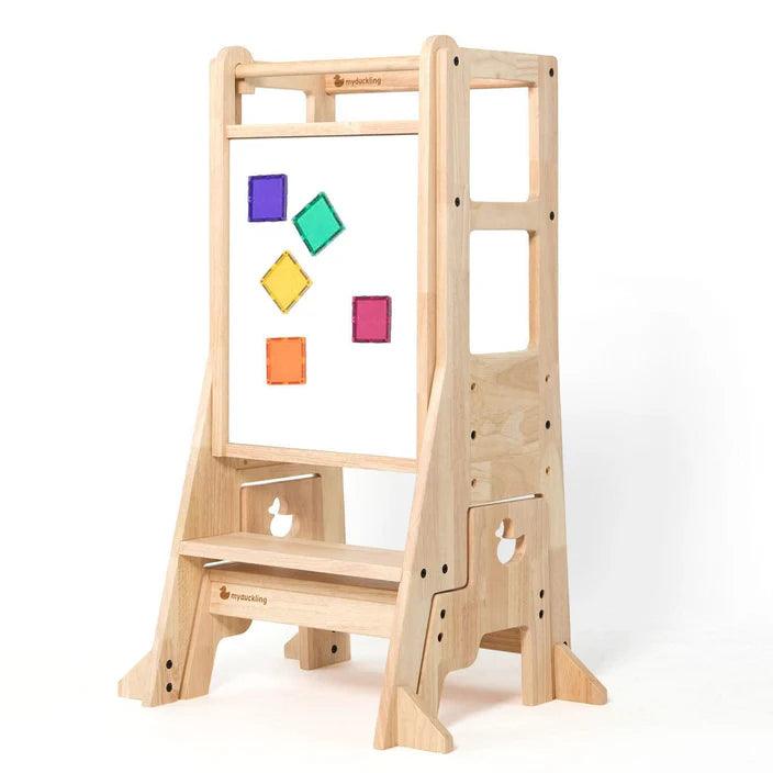 My Duckling JALA Deluxe Solid Wood Adjustable Learning Tower - Duck Stool Handle - Baby Harbour