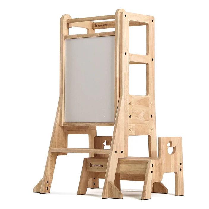 My Duckling JALA Deluxe Solid Wood Adjustable Learning Tower - Duck Stool Handle - Baby Harbour