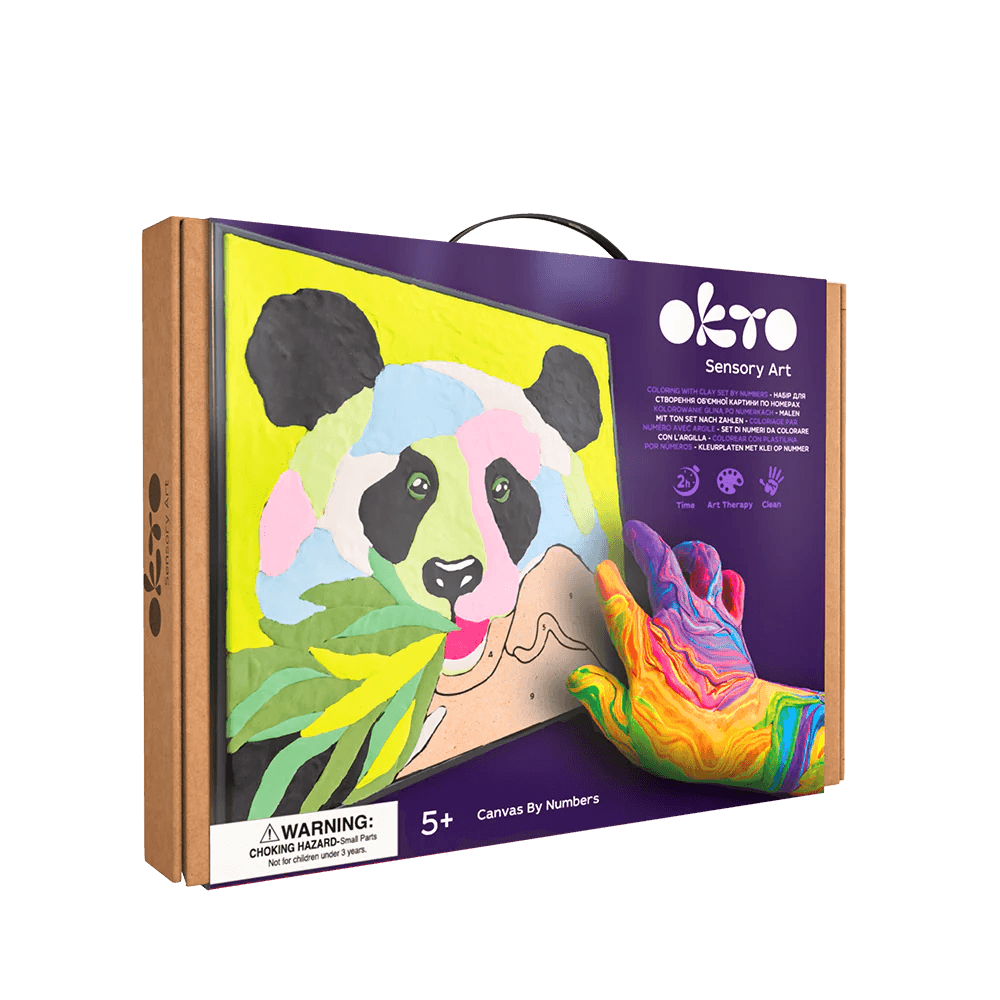 Okto - Panda Coloring with Clay Set 29cm x 29cm - Baby Harbour