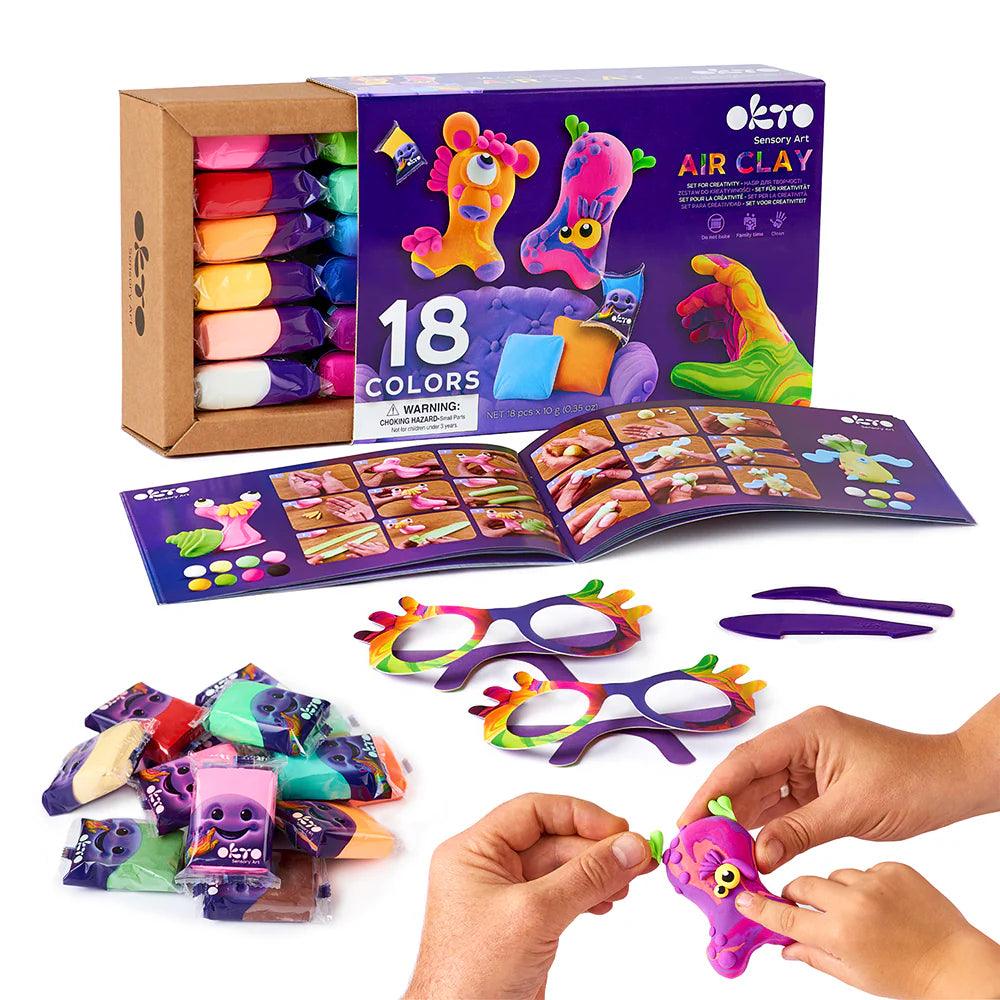 Okto - Sensory Art: 18 Colors Air Clay Creativity Set - Baby Harbour