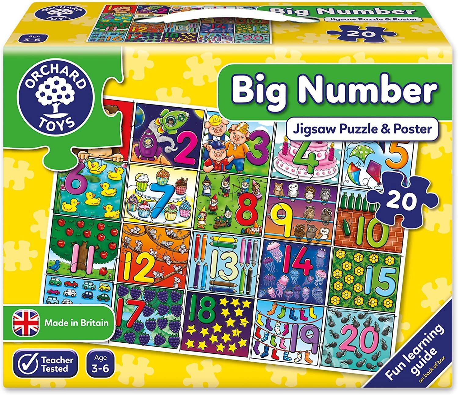 Orchard Toys - Big Number Puzzle 20pc - Baby Harbour