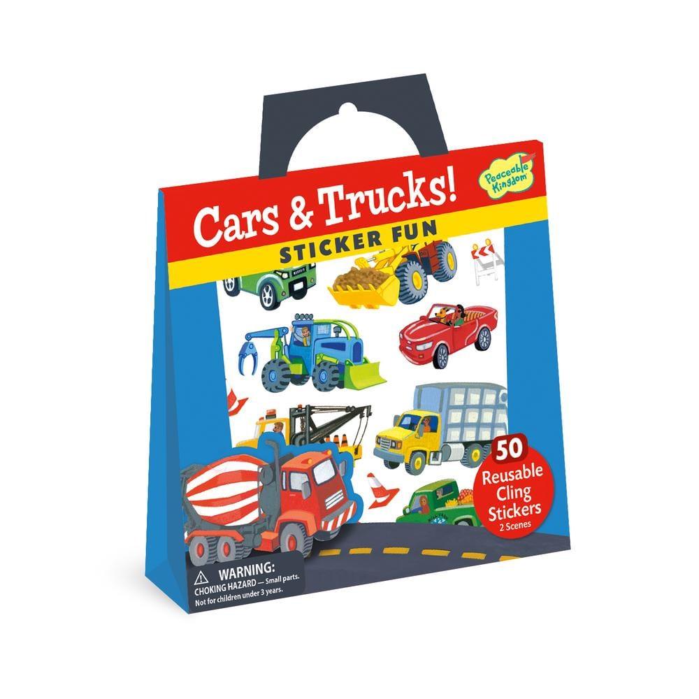 Peaceable Kingdom - Cars & Trucks Reusable Sticker Tote - Baby Harbour