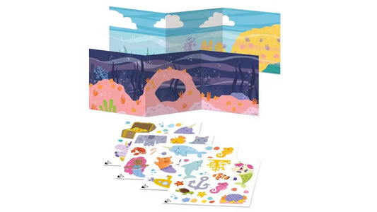 Peaceable Kingdom - Underwater Friends Reusable Sticker Tote