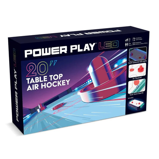 Power Play - LED Air Hockey Game Table -  20inch