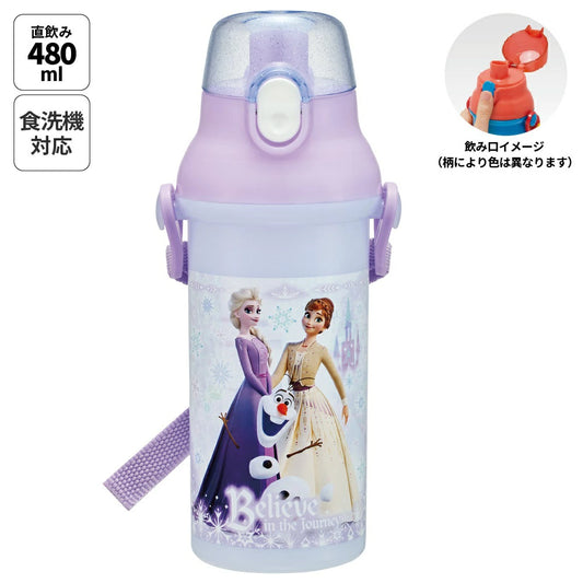 Skater - Antibacterial One-touch Water Bottle Frozen 480ml