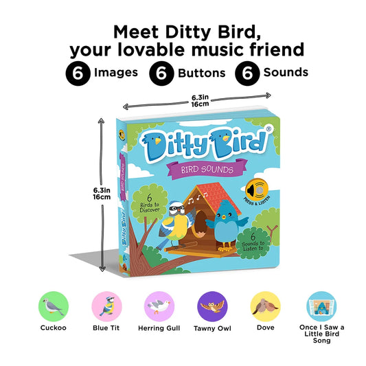 Ditty Bird - Bird Sounds USB-C Rechargeable Sound Book