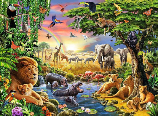 Ravensburger - At the Watering Hole Puzzle 300pc - Baby Harbour