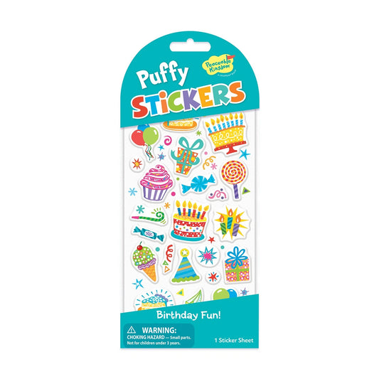 Peaceable Kingdom -  Birthday Fun Stickers PUFFY