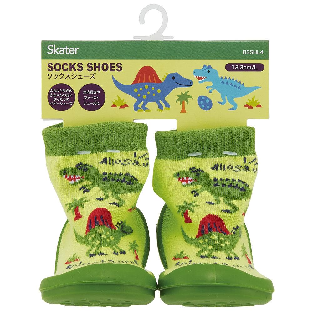 Skater - Anti-Slip Baby First Walking Sock Shoes Dinosaur - Baby Harbour