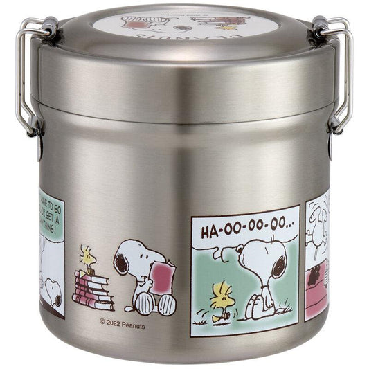 Skater - Antibacterial Vacuum Stainless Lunch Box 600ml Snoopy - Baby Harbour