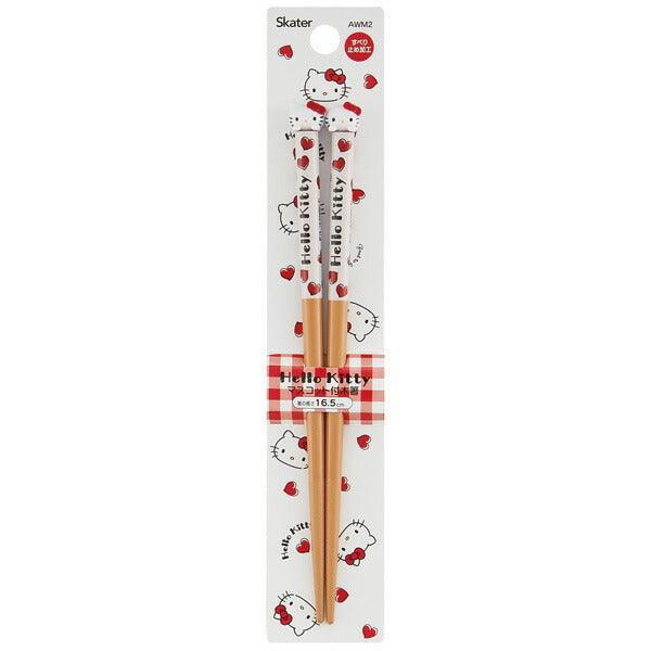 Skater Mascot Wooden Chopsticks 16.5CM (Hello Kitty) - Baby Harbour