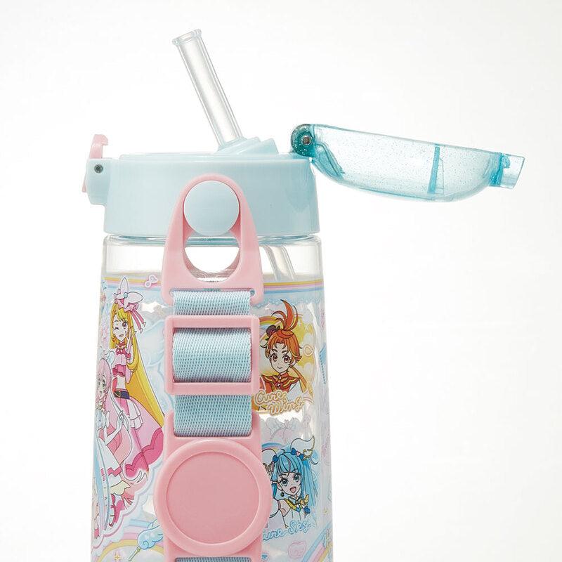 Skater - One-touch Straw Water Bottle Pretty Cure 480ml - Baby Harbour