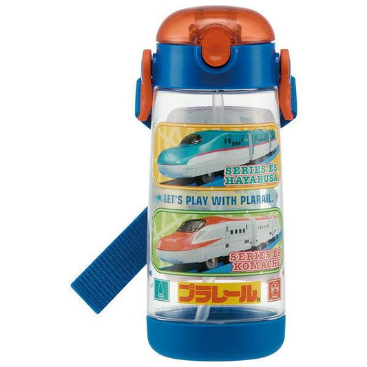 Skater - One-Touch Straw Water Bottle Shinkansen 480ml - Baby Harbour