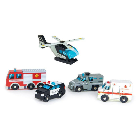 Tender Leaf Toys - Emergency Vehicles - Baby Harbour