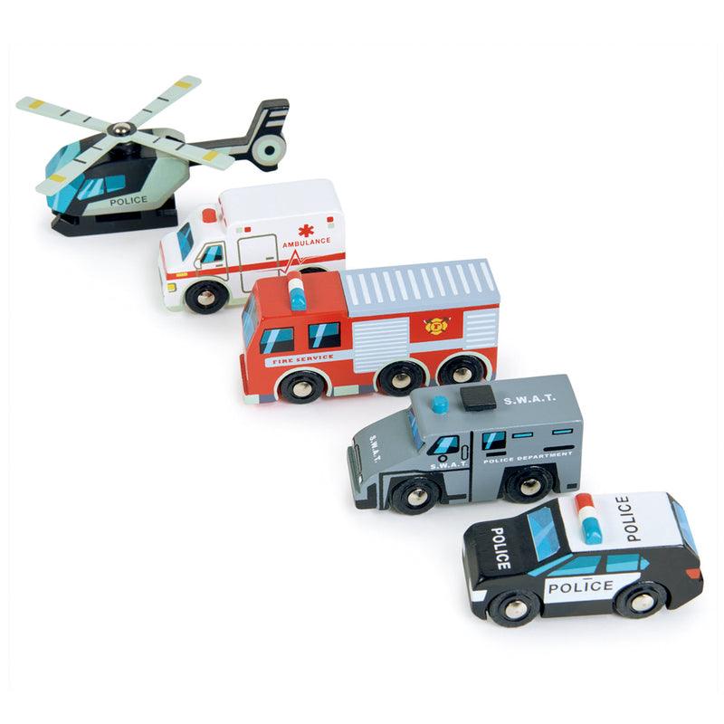 Tender Leaf Toys - Emergency Vehicles - Baby Harbour