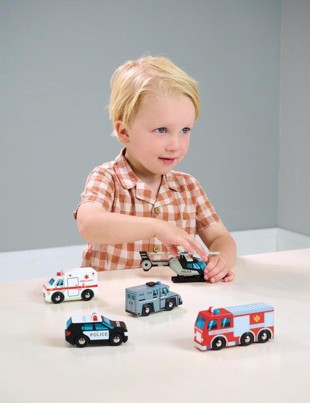 Tender Leaf Toys - Emergency Vehicles - Baby Harbour