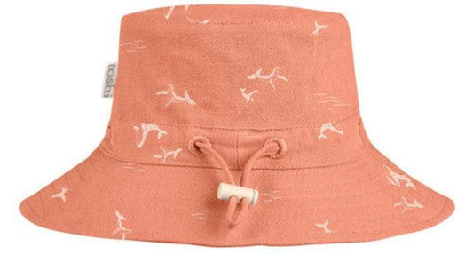 Toshi - Sunhat Joyride Whales Marsala Size S - Baby Harbour