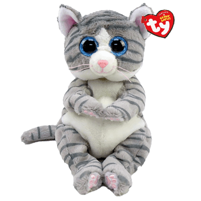 TY Beanie Bellies MITZI - grey tabby cat reg - Baby Harbour